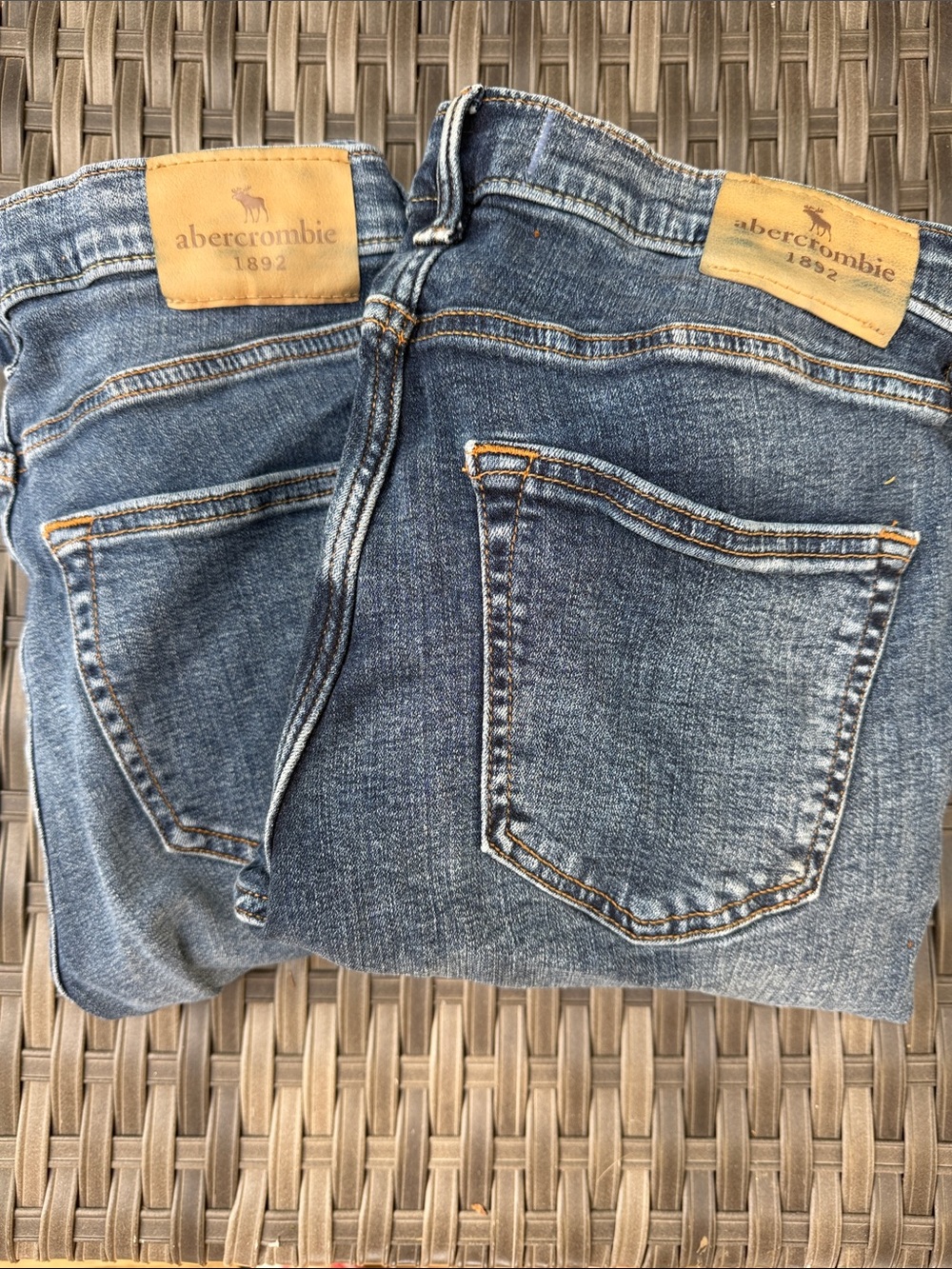 Bundle of 2 Abercrombie Kids Distressed Straight Jeans